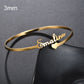 Customized Name Bracelet Personalized Custom Bangles Stainless Steel Jewelry