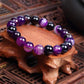 Bracelet En Pierre Naturelle Amethystos  Violet Pour Femme