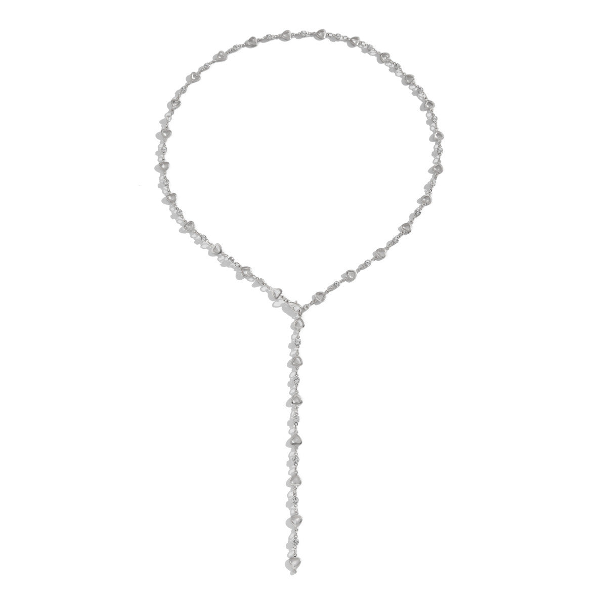 Fashion Stringed Pearls Y-shaped Necklace Cross