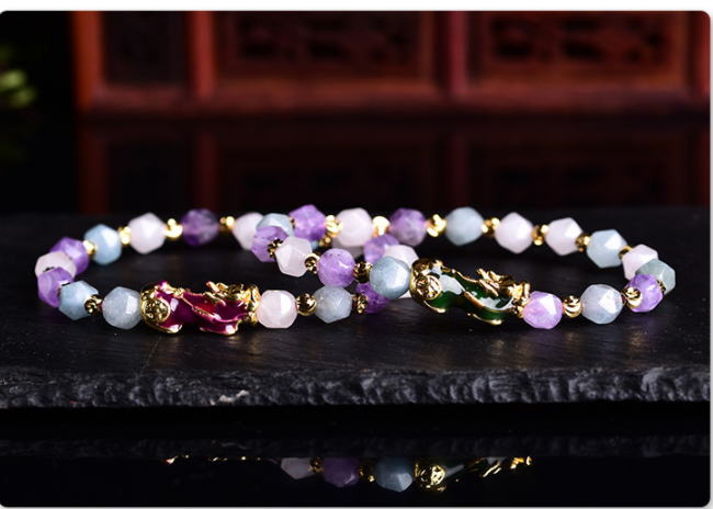 Amethyst Pixiu bracelet