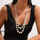 Fashion Sense  Pearl Twin Clavicle Chain Tassel