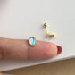 Female Casual Versatile Egg Shaped Moonstone Earrings