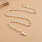 Fashion Stringed Pearls Y-shaped Necklace Cross