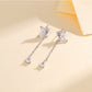 S925 Butterfly Zircon Tassel Earrings Women's Exquisite Long Earrings Jewelry