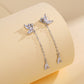 S925 Butterfly Zircon Tassel Earrings Women's Exquisite Long Earrings Jewelry